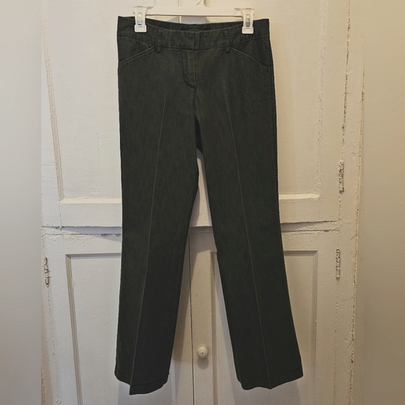 Express Pants - Express Design Studio Editor Style Charcoal Grey Boot Cut Trousers Stretch, 2P